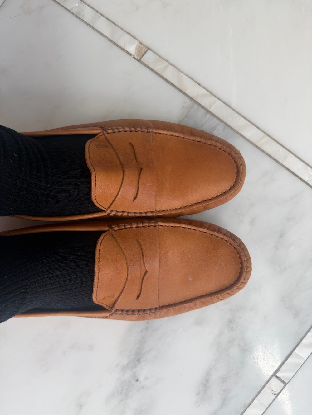 Tod's Brown Leather Penny Loafers